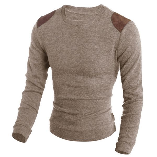 

dihope 2019 new men's slim casual sweater fashion woven stitching pullover thick sweaters male brand clothes, White;black