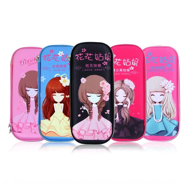 

flower girl cute box case cartoon ice and snow miracle eva pencil bag pupil pencil box