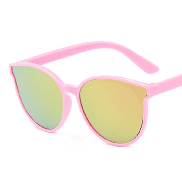 

fashion cat eye sunglasses children 2020 brand designer retro round kids sun glasses trendy colored eyewear boys girls uv400, White;black