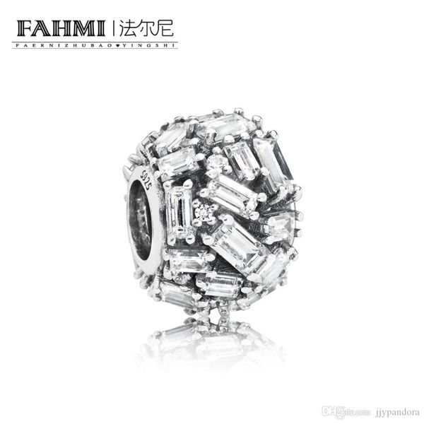 

fahmi 100% 925 sterling silver 797746cz chiselled elegance charm beaded original jewelry women's wedding holiday, Black