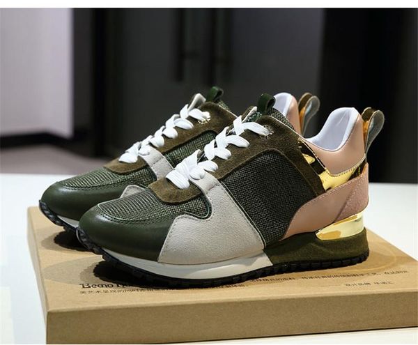 

2018 popular designer sneakers leather trainers women men casual shoes fashion mixed color with box size 36-45 x1, Black
