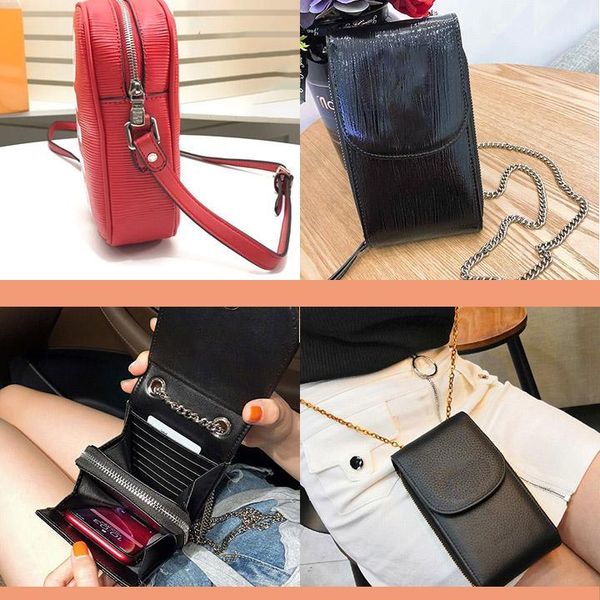

designer purse credit card holder full range of leather luxury wallet mobile phone bag water ripple new diagonal cross bag leather