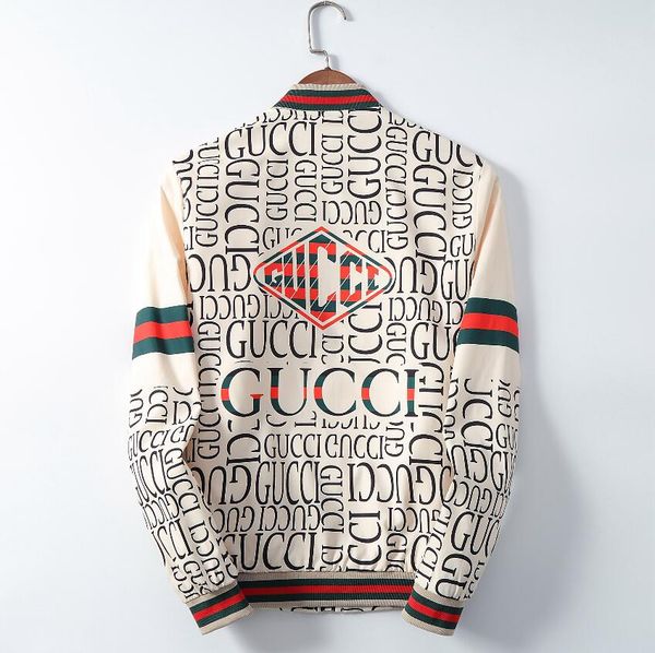 

luxury mens designers jackets a2 gucci alphabet honeybee print splicing mens baseball jacket luxury flight jacket thin coat, Black;brown