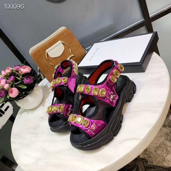 

Top quality 2019 style Patent Leather Thrill Heels Women Unique Letters Sandals Dress Wedding Shoes Sexy Brand 35-44