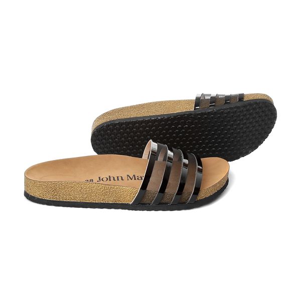 

john may ck women's slipper ba-s902. 037 band-pu ck, Black