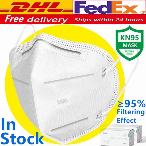 

stock dhl on the same day kn95 ffp2 mouth cover certificated 5 ply masks filter respirator n95 anti pm2.5 anti smog protect face mask