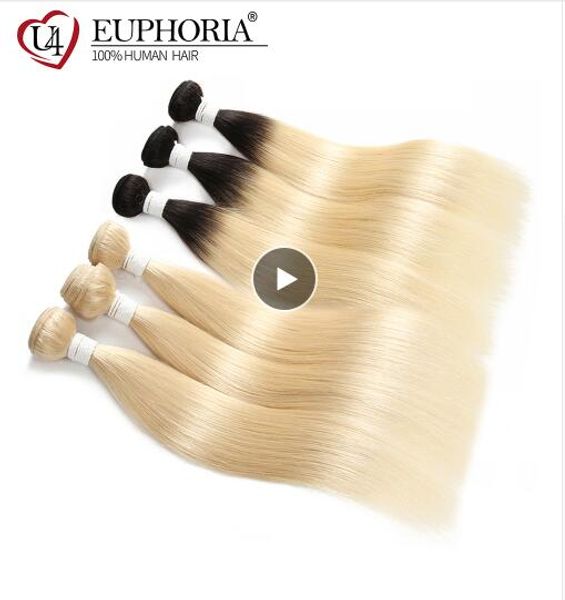 

brazilian 100% remy hair weave bundles ombre black honey blonde 613 color straight human hair bundles weft extensions