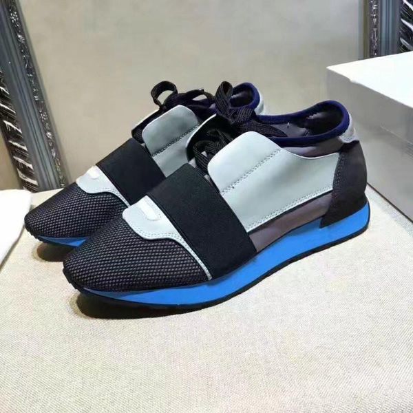

2019 высокого качества оптовой race runner обувь случайный человек женщина новый дизайнерские смешанные цвета кожа mesh trainer обувь дешевы, Black