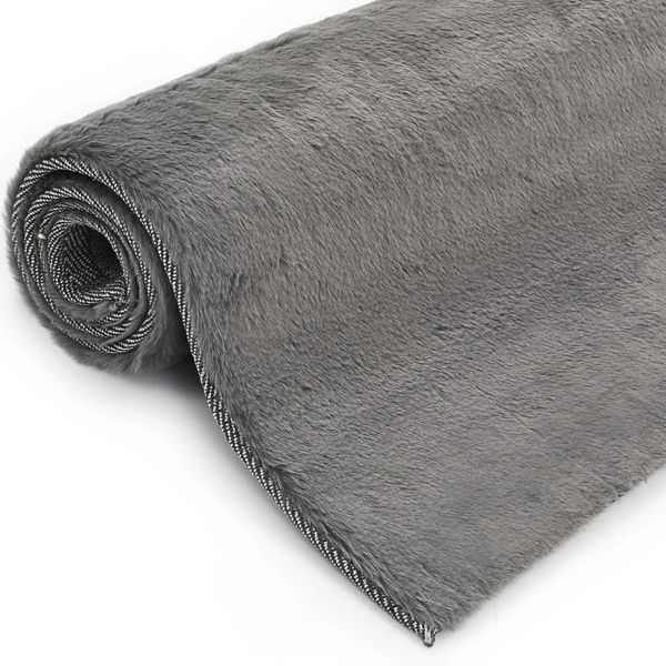 

carpet 140 x 200 cm art rabbit fur dark gray wall stickers