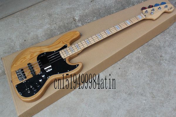 

Shopping factory cu tom jazz natural wood unbur t 4 tring electric ba guitar with 9 v battery active pickup