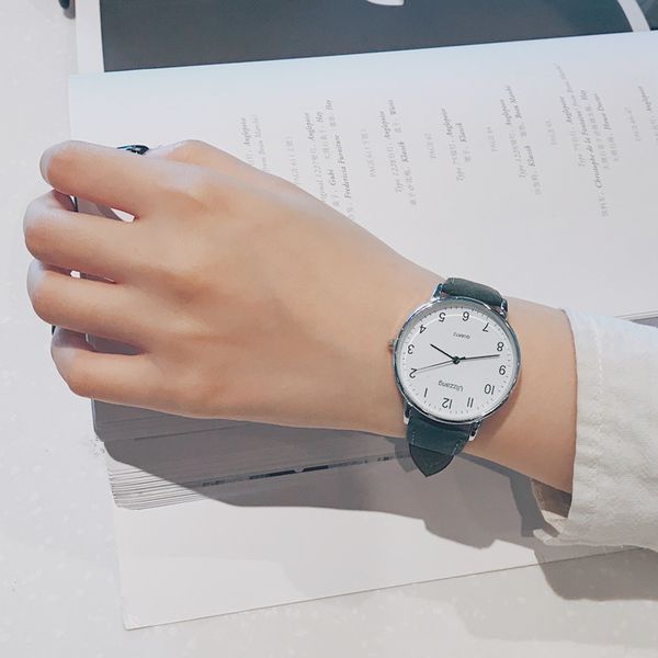 

women quartz wristwatches couple lady female watches leather band bracelet small dial wrist watch, Slivery;brown