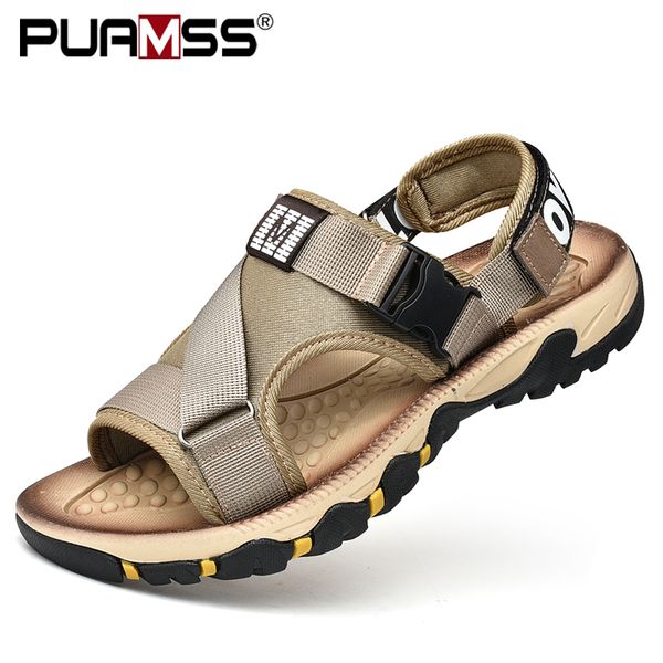 

men sandals summer casual shoes natural materials weaving beach sandals men sandalias hombre, Black