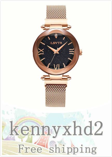 

звезда кварцевые часы железо сосать ленивый часы магнит ремешок, Slivery;brown