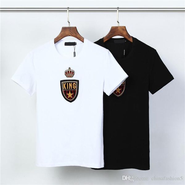 

2020 luxury men's shirts designer summer o-neck mens tshirts short sleeve black white mens fashion t shirts clothing