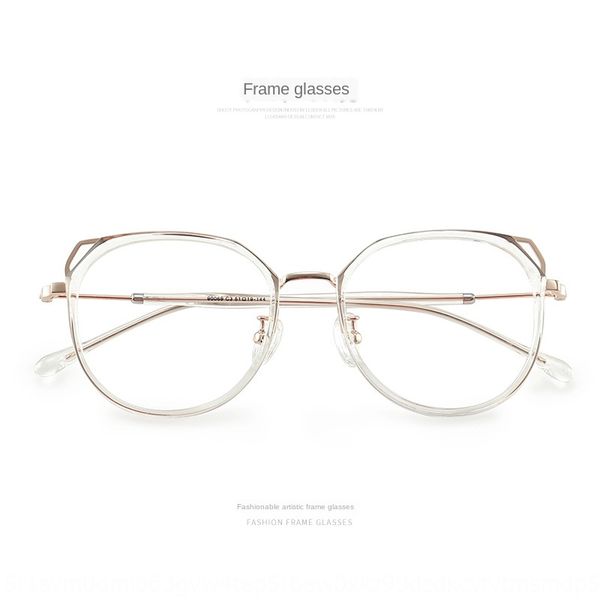 

myopia women's casual myopia glasses transparent eye frame artistic round frame glasses women's fashion, Silver