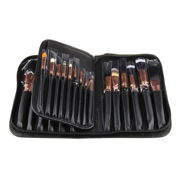 Tamax na017 29 pcs pincéis de maquiagem set escova de cabelo de pêlo de cabra pony cabelo fundação sintética em pó cosméticos make up escova com saco de pu