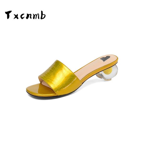 

fashion women's slipper genuine leather comfortable square heel basic shoes new leisure sandals, Black