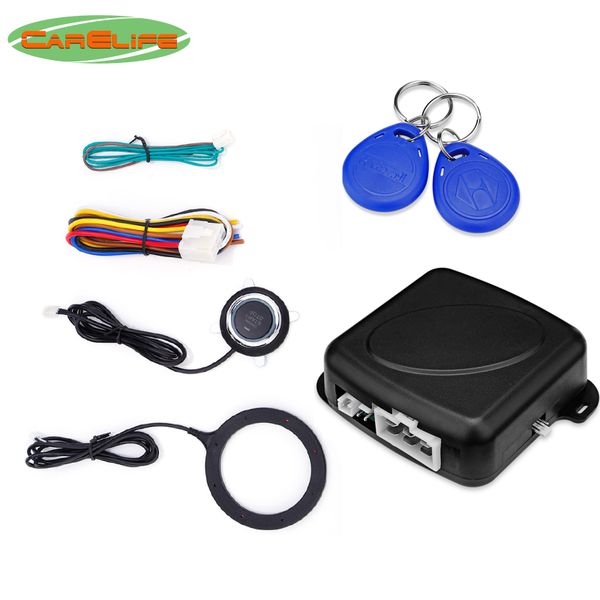 

car engine system one button push start swith rfid lock ignition starter keyless entry immobilizer engine starline system
