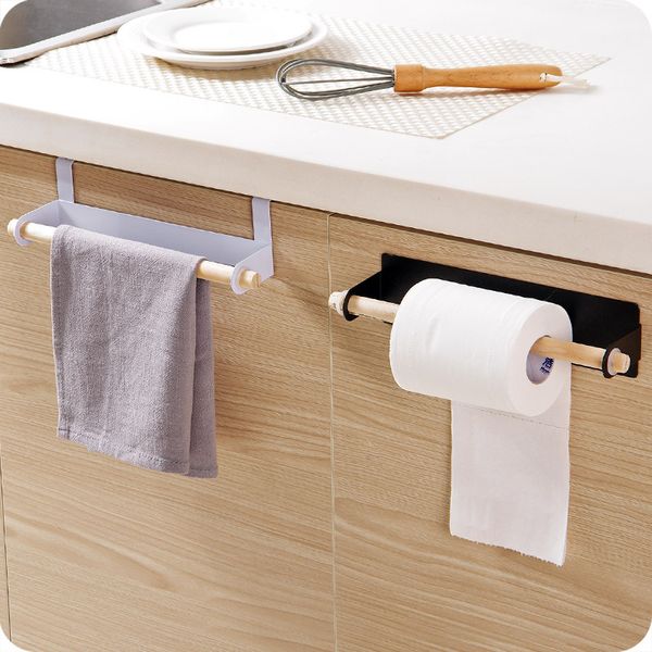 Bath Kitchen Towel Racks Alta Qualidade Pendurado Toalha Rolls Paper Toalhas Organizador Organizador Hanger Armário Cabo de Armário DBC BH3482