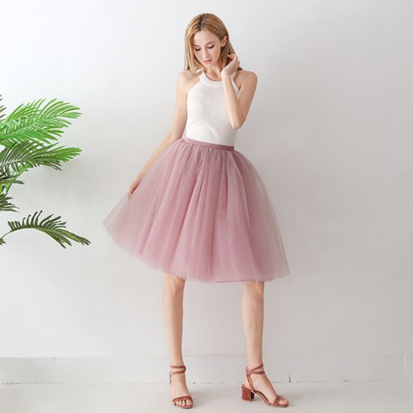 

5 саппу 60см midi туль falda принцеса мухерес adultos туту ропа де moda faldas saia femininas юп estilo де verano, Black