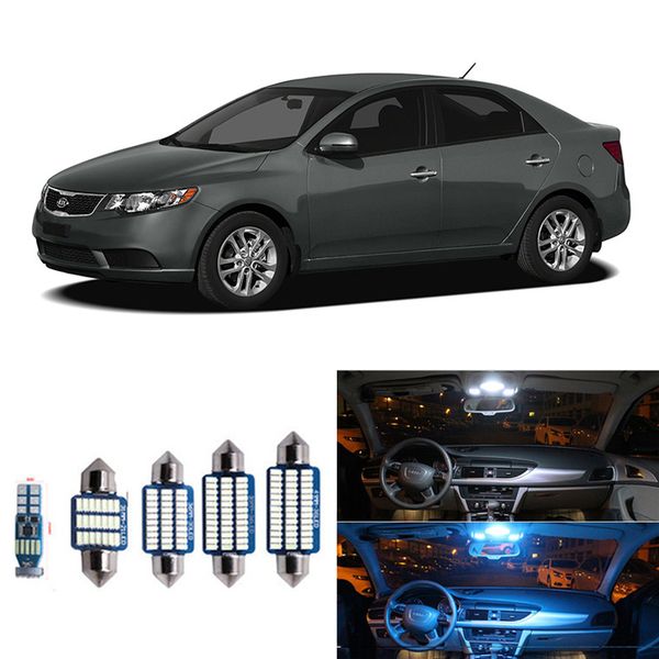 

8pcs canbus led lamp car bulbs 12v interior lights kit for kia forte 2010-2013 auto map dome trunk lamp license plate light