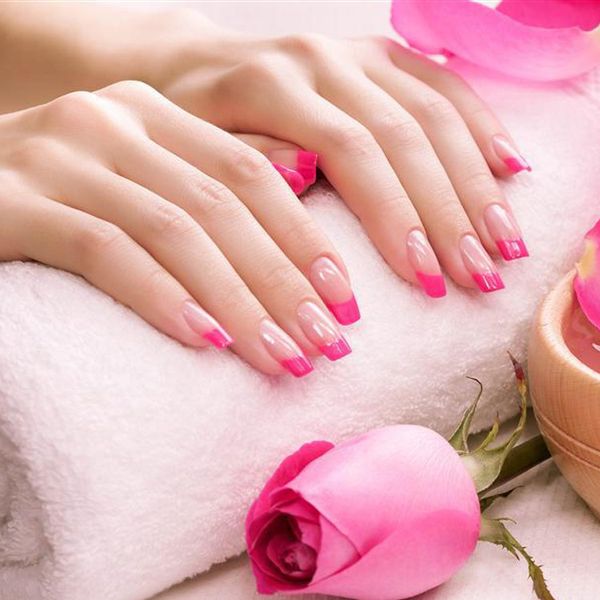 

французский стиль розово-красный 24 листа / комплект поддельные ложные советы ногтей носимая квадратная крышка красота клей дизайн искусства, Red;gold