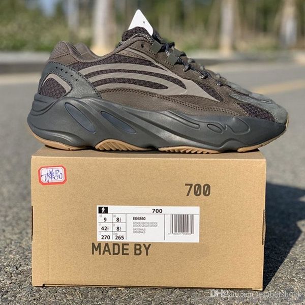 

cement 700 v2 wave runner kanye west running shoes 3m designer chocolate glow in dark basf athletic sports trainers size 36-47