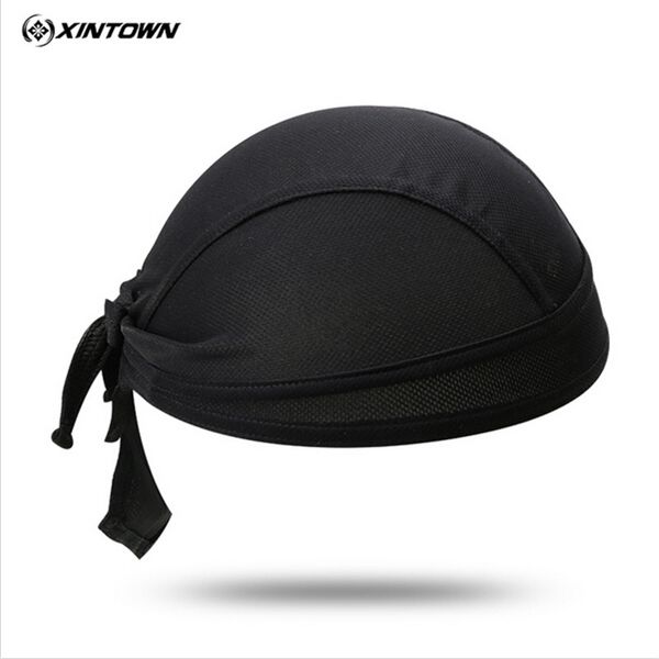 

cycling caps & masks xintown polyester cap sweatproof sunscreen headwear bike team scarf coif bicycle bandana pirate headband, Black