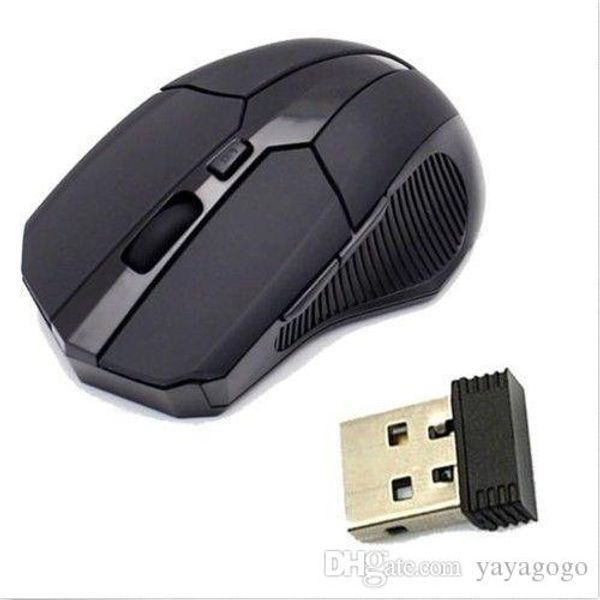

wholesale 2.4 ghz wireless optical mouse mice + usb 2.0 receiver for pc lapblack wi li #231