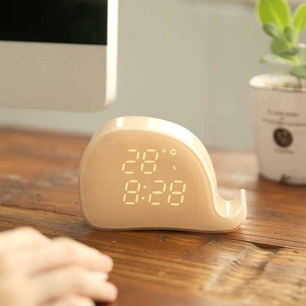 

originality whale dolphin alarm cartoon led more function electronics digital small alarm clock intelligence children charge clock