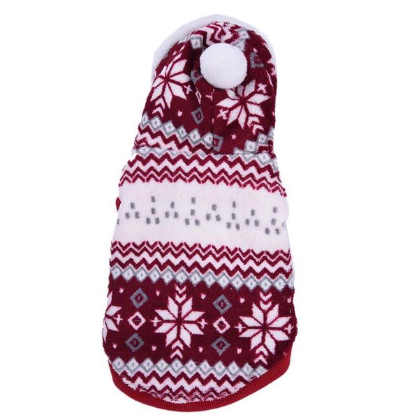 

модная одежда pet собак cozy snowflake pattern костюм коралловые бархат ватки пальто для собак праздник отдыха