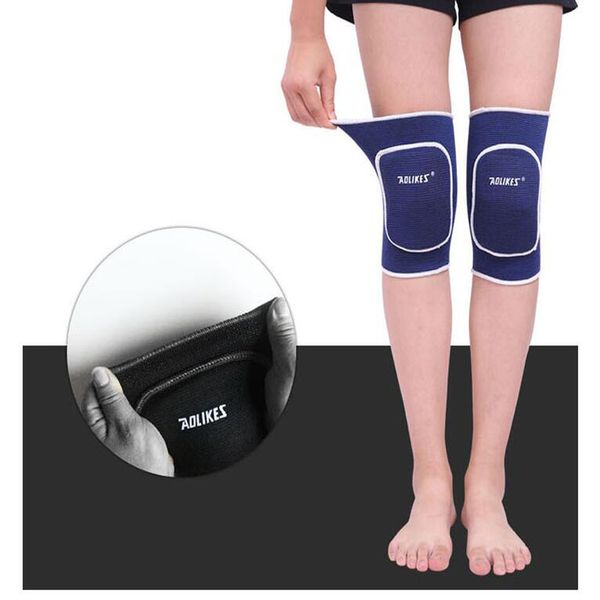 

non-slip knee brace compression knee sleeve sports pad sponge dance knees brace skating knees support safety kneepad-g, Black;gray