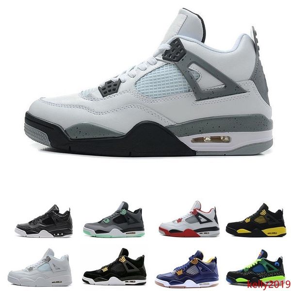 

sumer 4 classic basketball shoes for men pure money designer casual sports shoes white cement sports sneakers size 41-46