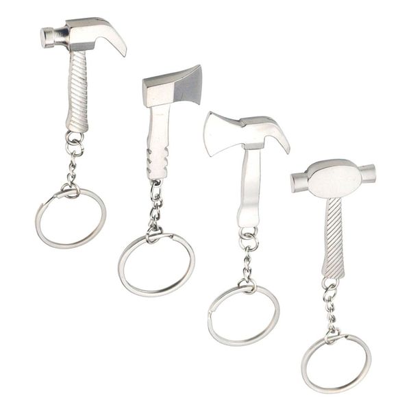 

mini tools hammer ax pliers charm key chain for car tool kit key ring keychain outdoor camp jewelry