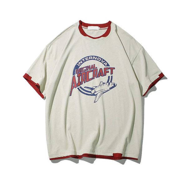 

short-sleeved t-shirt men korean summer trend loose ins port boys wind harajuku fashion brand short-sleeve t-shirt lovers, White;black