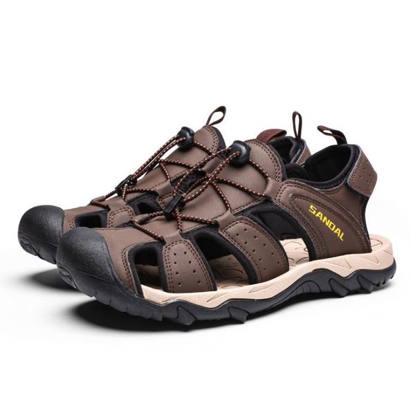 

summer shoes new type baotou sandals men's beach shoes, Black