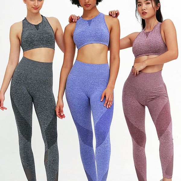 

2020 женские повседневный тренировки спорт йога set фитнес бег спортивная одежда бюстгальтер и поножи 2 piece set