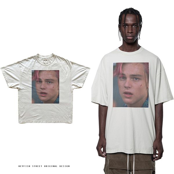 

correct version arnodefrance leonardo character avatar small plum short-sleeved t-shirt fashion high street street, Red