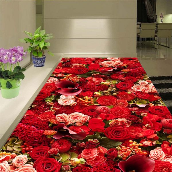 

beautiful rose sea living room 3d flooring tiles papel de parede para quarto p wall mural wallpaper roll walls 3d