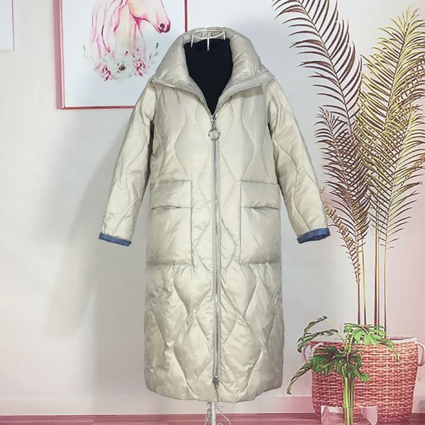 

90% white duck down jacket 2019 new women standing collar warm winter coat women korean female parkas snow outwear waterproof, Black