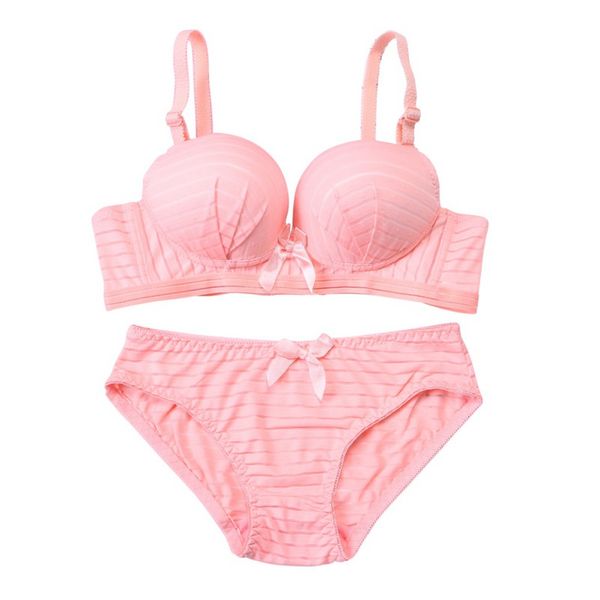 

2018 твердый бант хлопок бюстгальтер набор женщин кабриолет ремни пуш-ап мягкий провод бесплатный бюстгальтер беспроводной брюки комплект ни, Red;black