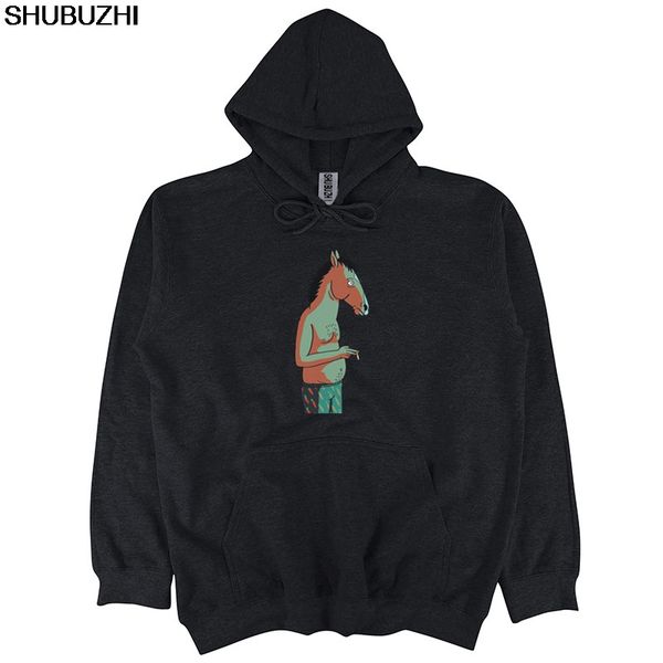 

bojack horseman smoking art series funny men (women available) hoody black cartoon hoody men fashion sbz1200