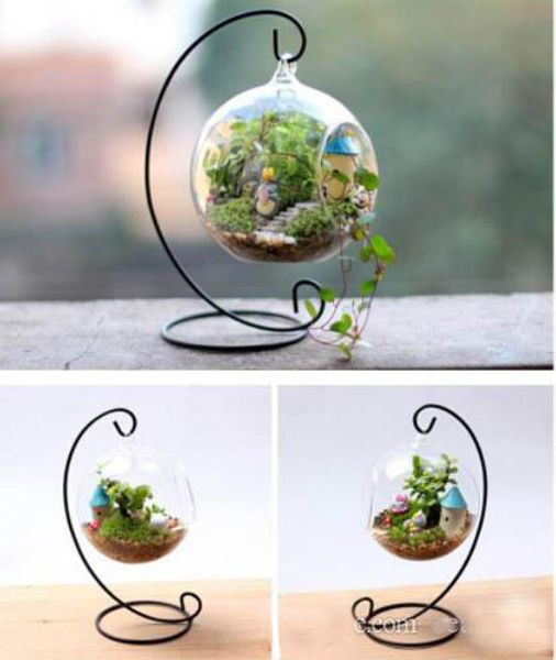 

h23cm spiral bottom ornament display stand iron hanging rack holder for plant christmas candlestick home wedding decoration h33cm fa3244