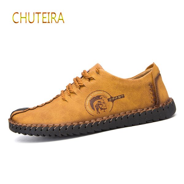 

chuteira men's casual shoes leather shoes brand designer soft men's spring and autumn fashion breathable wear, Black