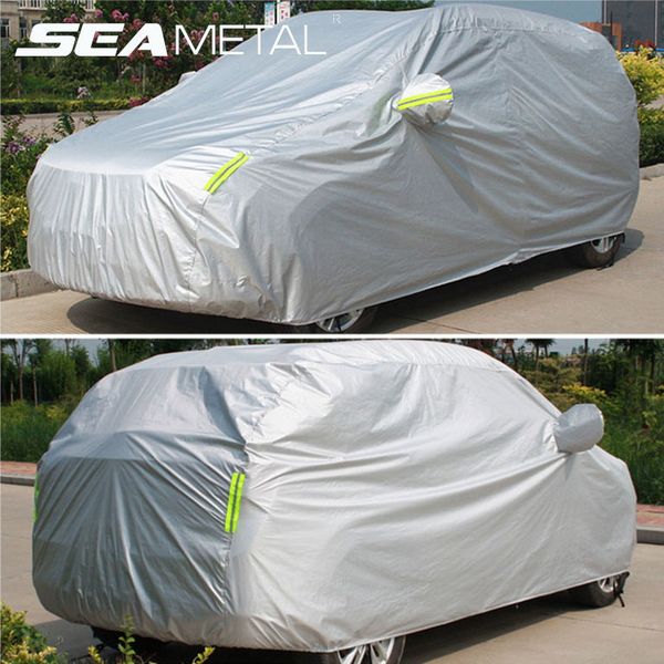 

car covers sedan suv full cover sun shade reflective strips rain snow dust waterproof protection anti uv outdoor car accessories