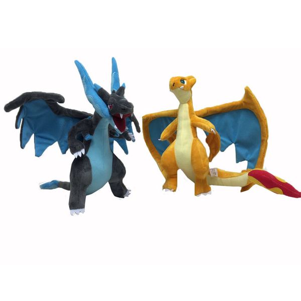 

2pcs/set 25cm anime figure charizard plush dolls mega evolution xy charizard soft stuffed animals plush doll kids christmas gift y200703
