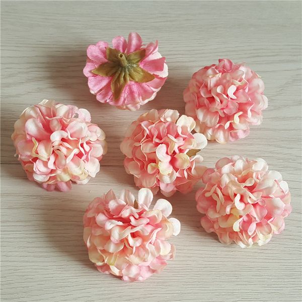

100pcs 10colors 4.5cm artificial flower heads silk carnation daisy for diy wedding decoration flower bridal bouquet