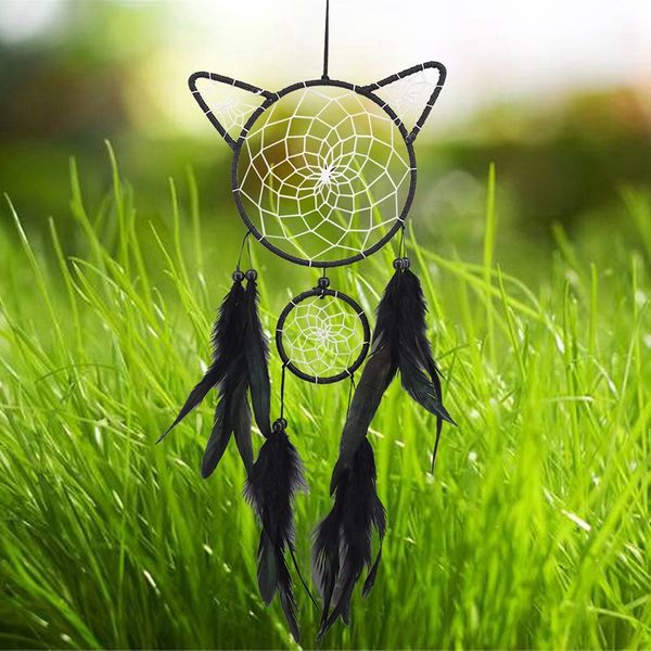 

cute cat shape ловец снов ловец снов handmade kit девушки подарков гобелен dreamcatcher декора украшения стены