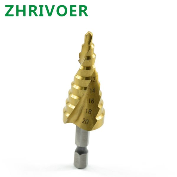 

spiral groove step bit set 4-32,4-20,4-12mm high speed steel hexagonal shank reamer pagoda drill