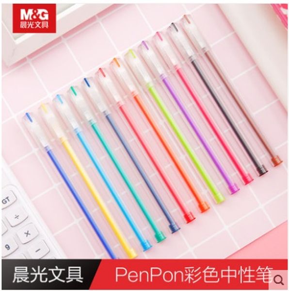 

10 pcs/lot m&g chenguang stationery colour pen gel pen